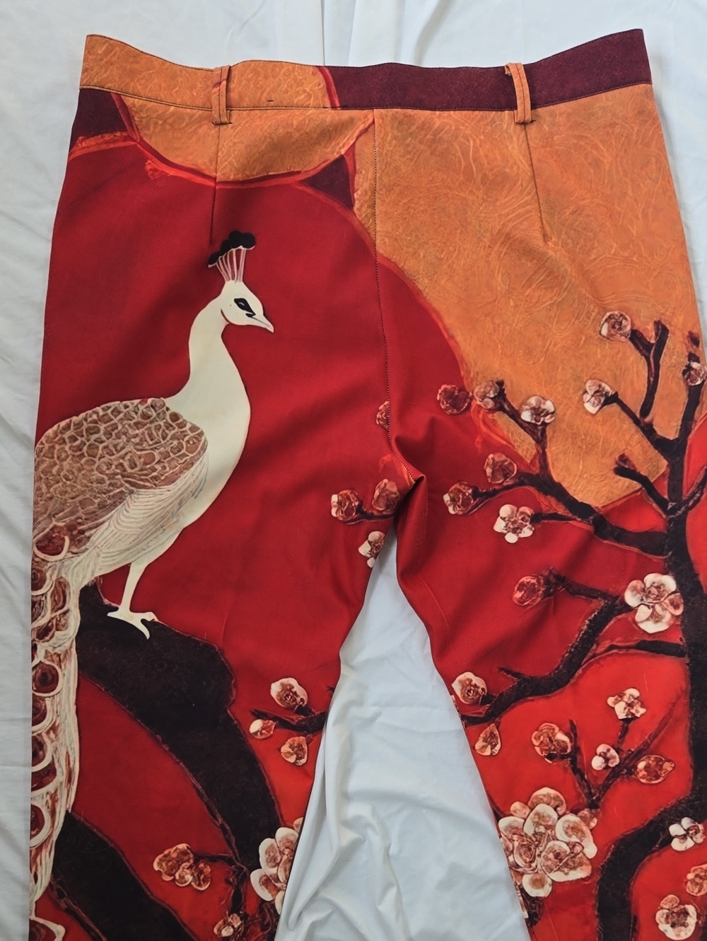 Men's/Unisex Multicolored, Graphics, Peacock, Floral Pants All Over Design - Picture 12 of 16